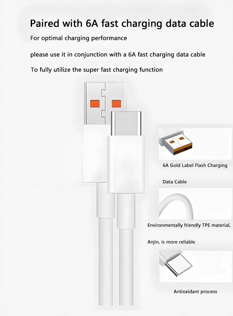 90W USB Fast Charger for Xiaomi 15 14 13 12 11 10 Ultra Note 12T 13 Pro Turbo Quick Charge Type C USB Charging Cable