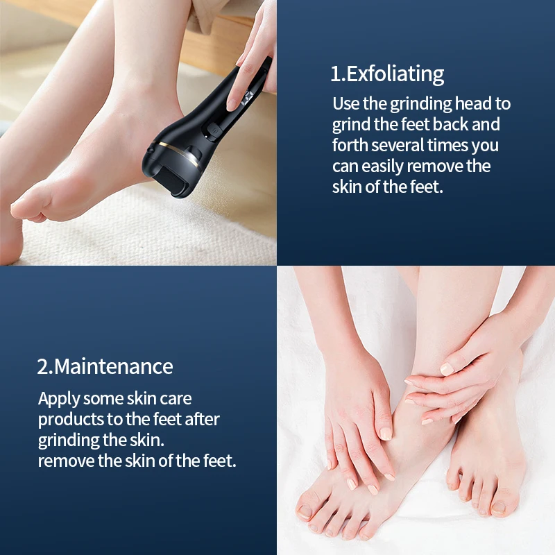 19in1 Portable Electric foot grinder set, USB Rechargeable Electric Feet Callus Remover, Ideal Gift - Professional Pedicure Tool