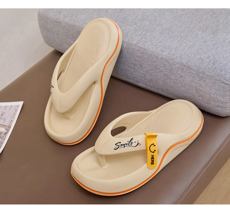 New Man Women Slippers Flip Flops Indoor Outdoor Beach Sandals Super Soft Bottom Slides Non-slip Thick Soled Women Slippers