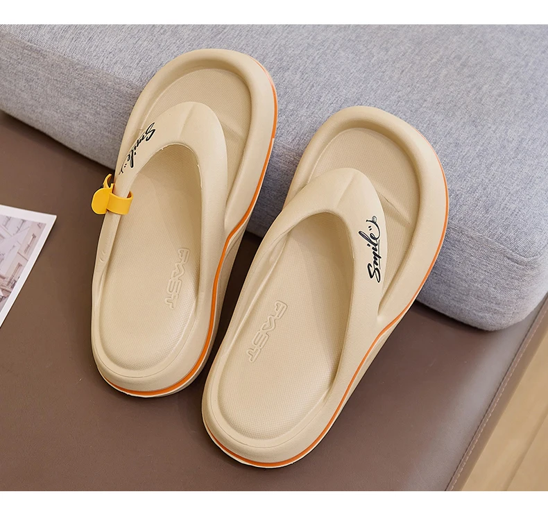 New Man Women Slippers Flip Flops Indoor Outdoor Beach Sandals Super Soft Bottom Slides Non-slip Thick Soled Women Slippers