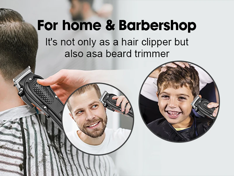 Barber Electric Hair Trimmer Men Rechargeable Cordless Beard Shaver Hair Length Adjustable Electric Hair Clipper Trimming Tool