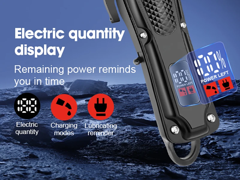Barber Electric Hair Trimmer Men Rechargeable Cordless Beard Shaver Hair Length Adjustable Electric Hair Clipper Trimming Tool