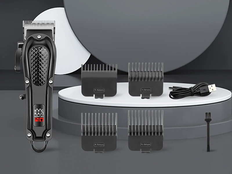 Barber Electric Hair Trimmer Men Rechargeable Cordless Beard Shaver Hair Length Adjustable Electric Hair Clipper Trimming Tool