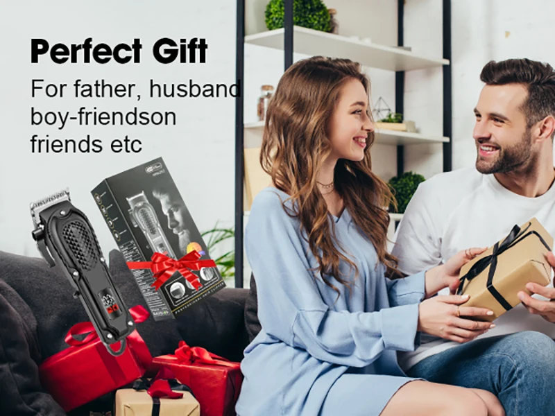 Barber Electric Hair Trimmer Men Rechargeable Cordless Beard Shaver Hair Length Adjustable Electric Hair Clipper Trimming Tool