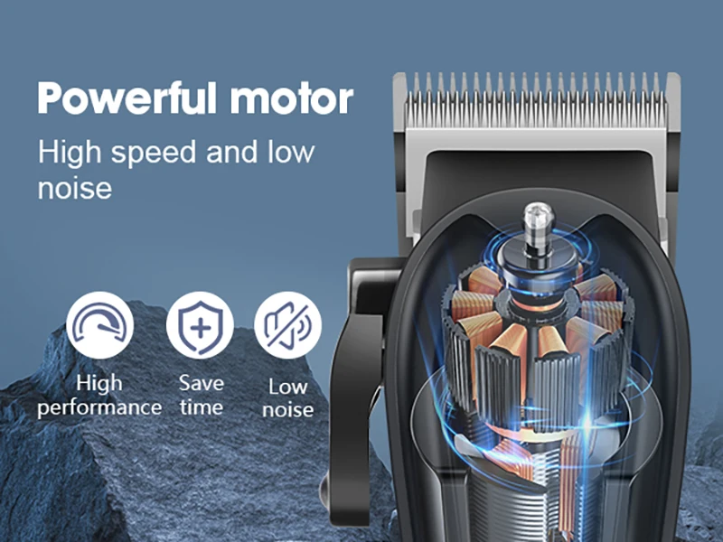 Barber Electric Hair Trimmer Men Rechargeable Cordless Beard Shaver Hair Length Adjustable Electric Hair Clipper Trimming Tool
