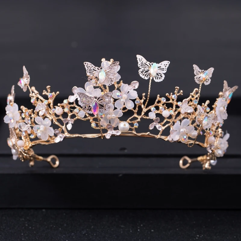Baroque Crystal Tiaras And Crowns Rhinestone Prom Diadem Bridal Wedding Hair Accessories Jewelry Crown Tiara For Women Bride