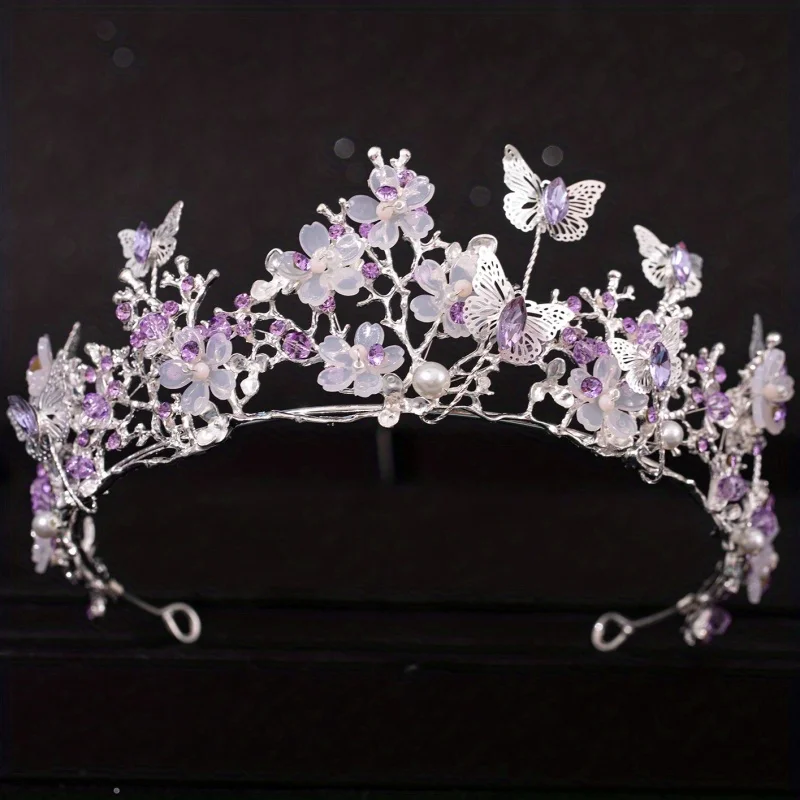Baroque Crystal Tiaras And Crowns Rhinestone Prom Diadem Bridal Wedding Hair Accessories Jewelry Crown Tiara For Women Bride