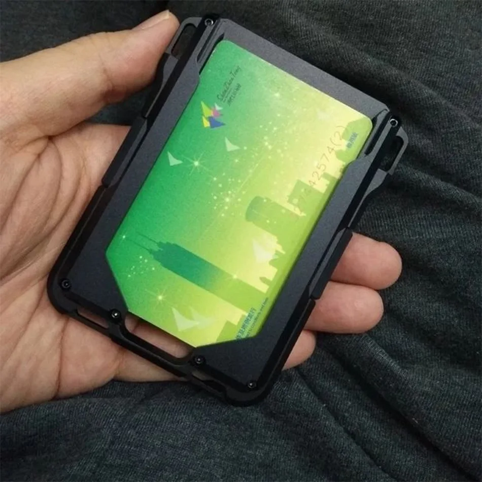 Rfid metal fiber Airtag Wallets Men money Card Holder Slim Thin For Apple Air Tag Purses Smart Black Walet male gift