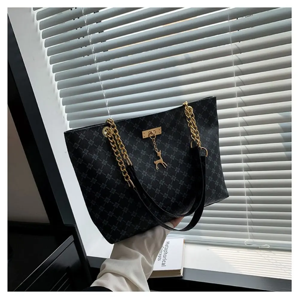 Women Luxury Design Tote Bag Large Capacity Handbag Printing Shoulder Bag Trendy New Shopping Bag Purse