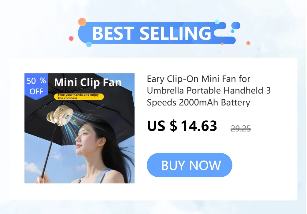 Eary Portable Magnetic Fan With 1200mAh Battery Usb Rechargeable 180 Adjustable 4 Speed Wind Personal Ultra-thin Air Cooling Fan