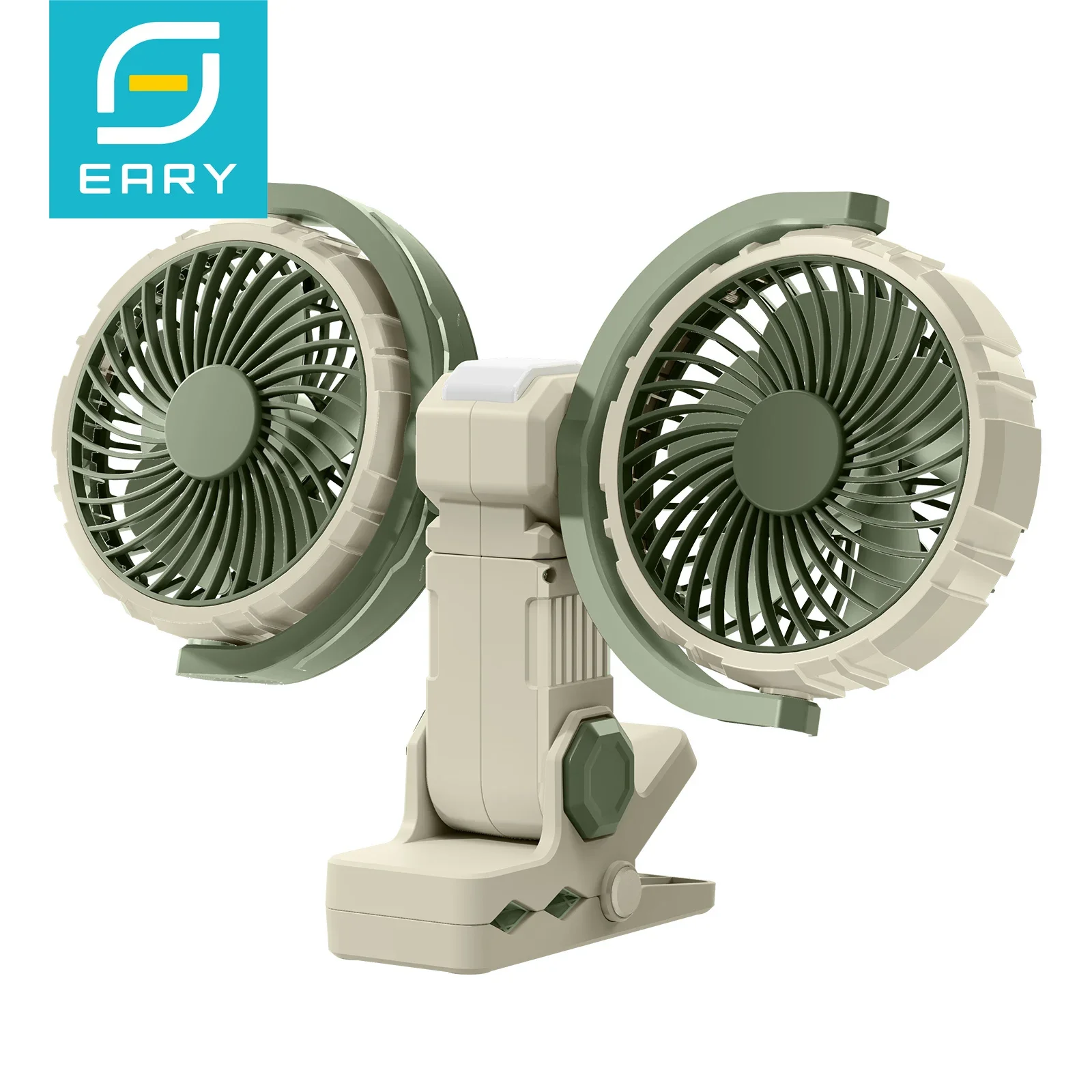 Eary Portable Magnetic Fan With 1200mAh Battery Usb Rechargeable 180 Adjustable 4 Speed Wind Personal Ultra-thin Air Cooling Fan