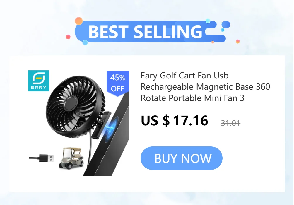 Eary Portable Magnetic Fan With 1200mAh Battery Usb Rechargeable 180 Adjustable 4 Speed Wind Personal Ultra-thin Air Cooling Fan