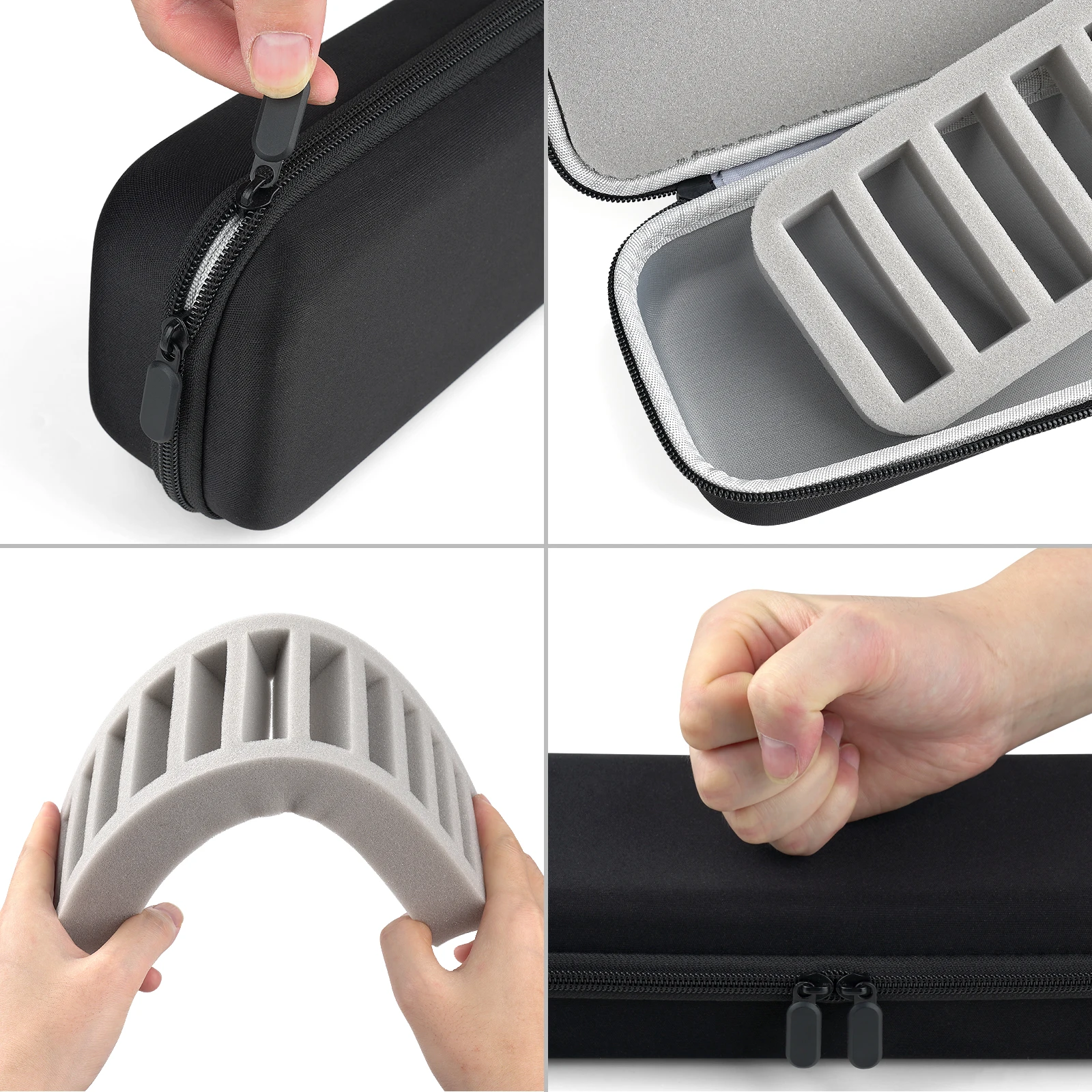 Grooming Clipper Blade Home Storage Case Holder Organizer - Hard Travel Carrying Storage Holds 12 Blades Bag