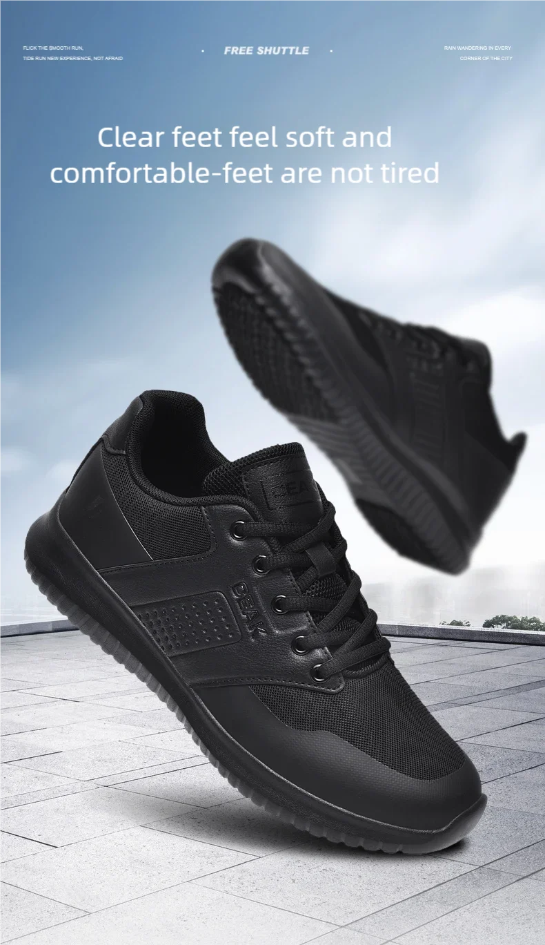 Chef Shoes Non-Slip Four Seasons Breathable Hotel Kitchen Work Shoes Light Outdoor Men's Plus Size Casual Sports Walking Shoes