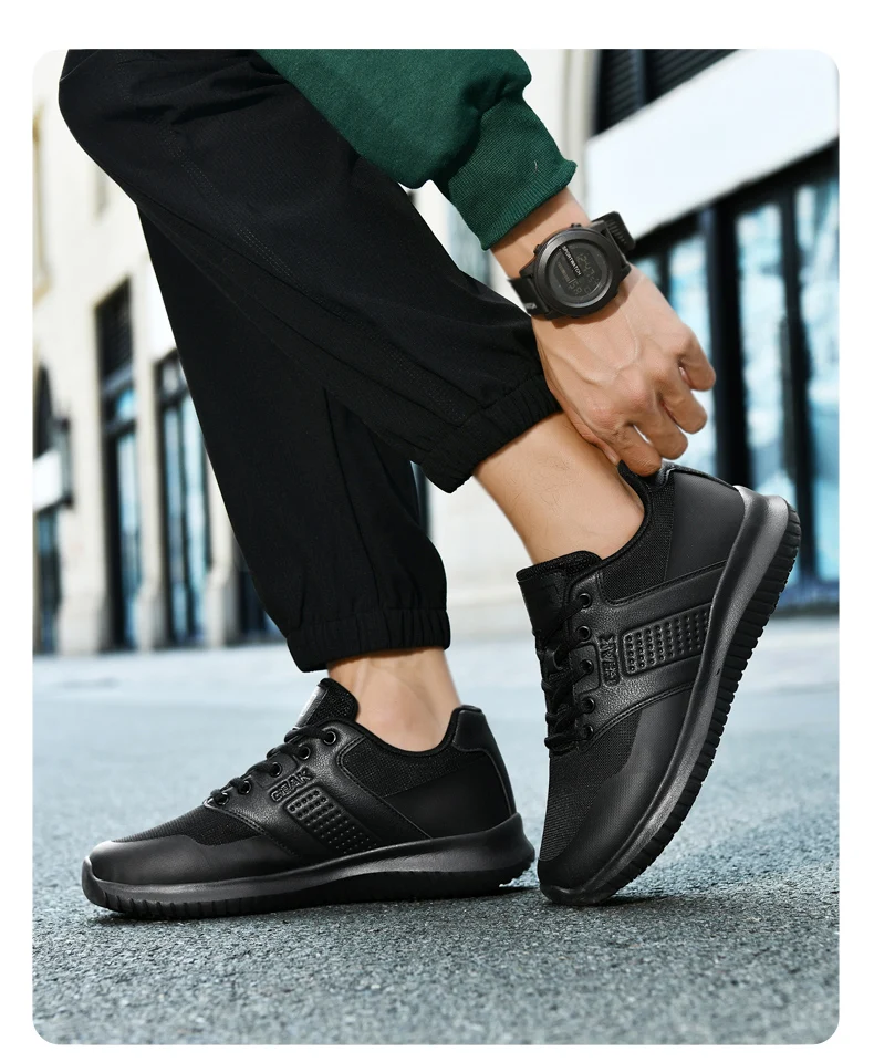 Chef Shoes Non-Slip Four Seasons Breathable Hotel Kitchen Work Shoes Light Outdoor Men's Plus Size Casual Sports Walking Shoes