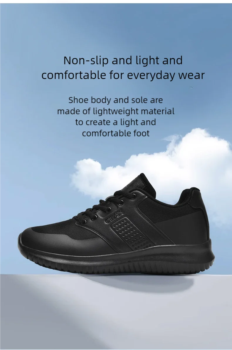 Chef Shoes Non-Slip Four Seasons Breathable Hotel Kitchen Work Shoes Light Outdoor Men's Plus Size Casual Sports Walking Shoes