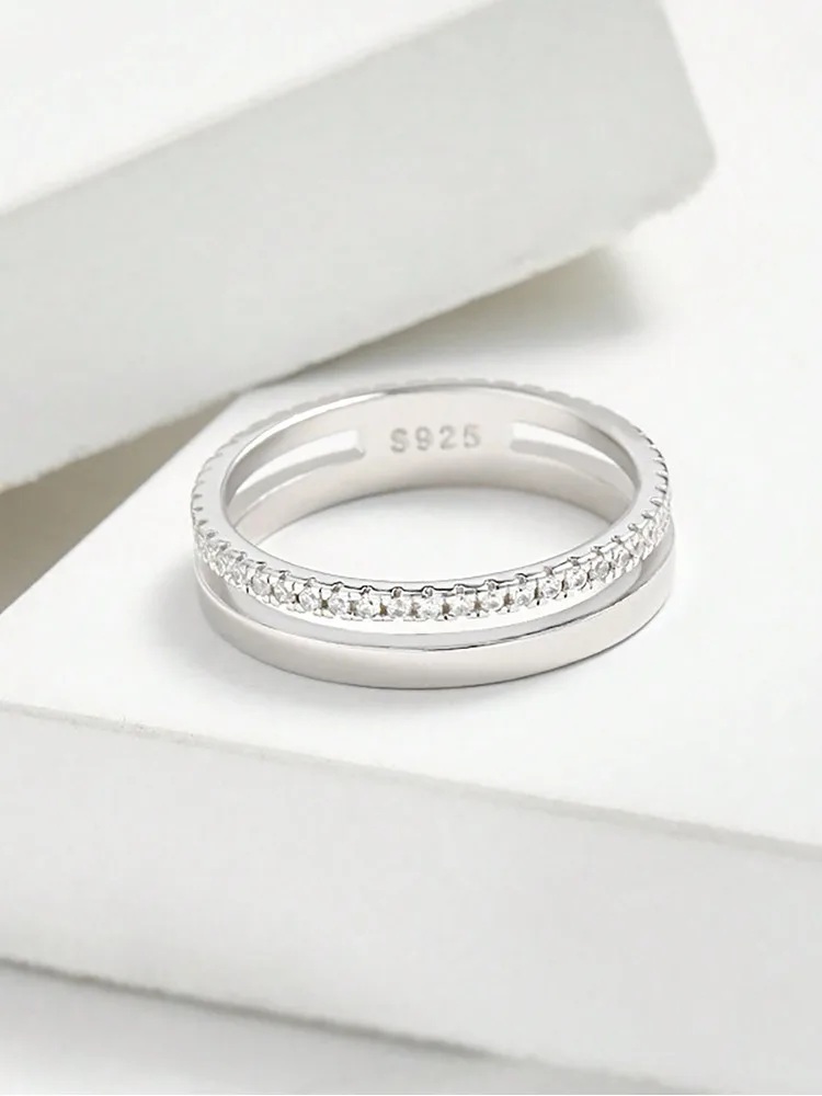 925 Sterling Silver Classic Gorgeous Sparkling Zircon Ring For Women Engagement Wedding Luxury Fashion High Quality Fine Jewelry