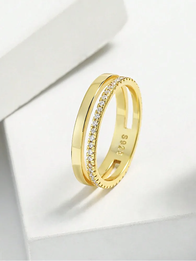 925 Sterling Silver Classic Gorgeous Sparkling Zircon Ring For Women Engagement Wedding Luxury Fashion High Quality Fine Jewelry