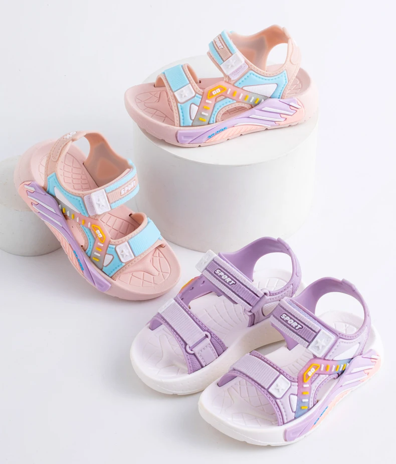 Sports Style Sandals For Students Boys & Girls Soft Bottom Casual Beach Shoes Kids‘ Toddler Sandals Summer