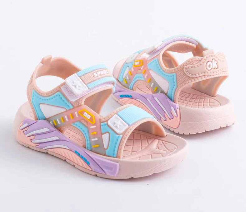 Sports Style Sandals For Students Boys & Girls Soft Bottom Casual Beach Shoes Kids‘ Toddler Sandals Summer