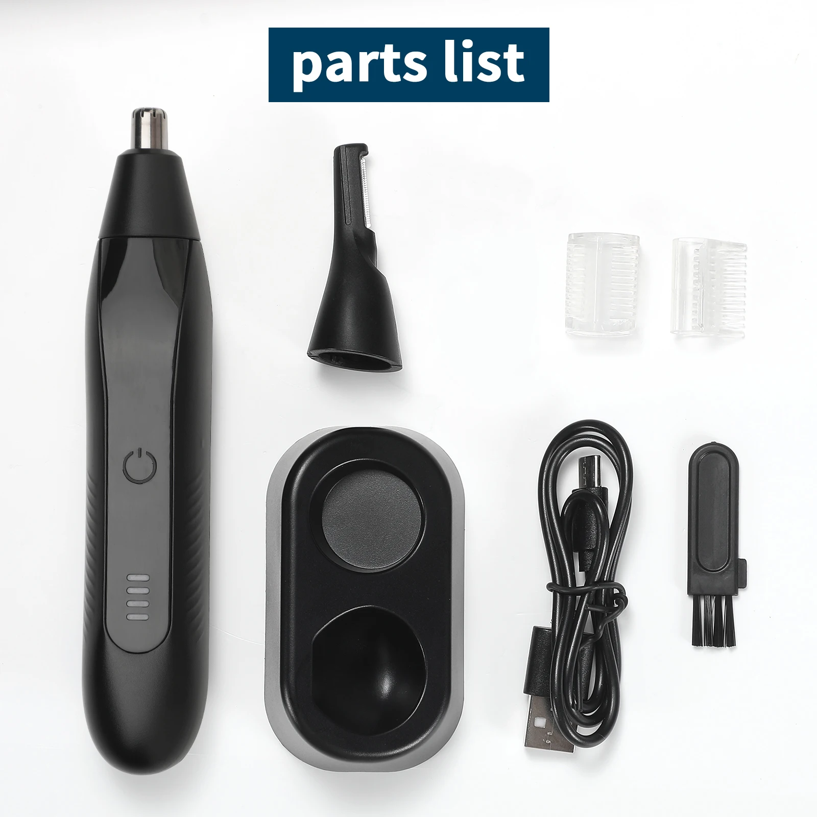 Nose Hair Trimmer Eyebrow & Facial Hair Trimmer Rechargeable Painless Eyebrow Razor for Ear Beard Hairline Metal Trimming Tool