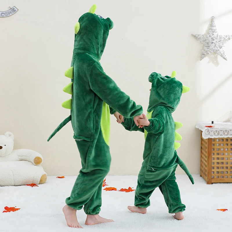 MICHLEY Carnaval Capybara Flannel Blanket Sleepers Onesie Hooded Children Costume Clothes Jumpsuit Sleepwear For Boys Girls
