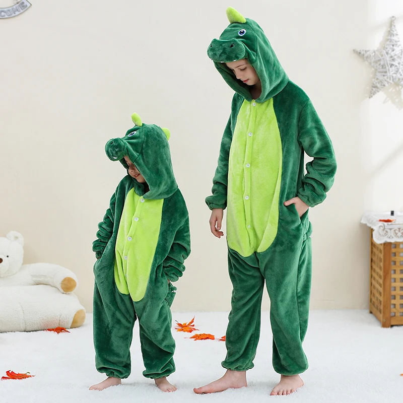 MICHLEY Carnaval Capybara Flannel Blanket Sleepers Onesie Hooded Children Costume Clothes Jumpsuit Sleepwear For Boys Girls