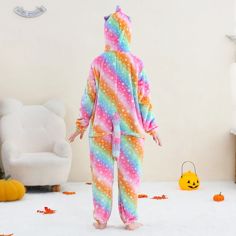 MICHLEY Carnaval Capybara Flannel Blanket Sleepers Onesie Hooded Children Costume Clothes Jumpsuit Sleepwear For Boys Girls