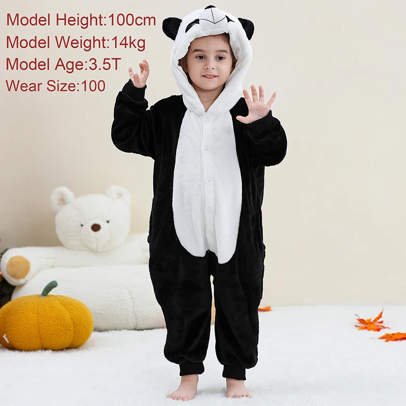 MICHLEY Carnaval Capybara Flannel Blanket Sleepers Onesie Hooded Children Costume Clothes Jumpsuit Sleepwear For Boys Girls
