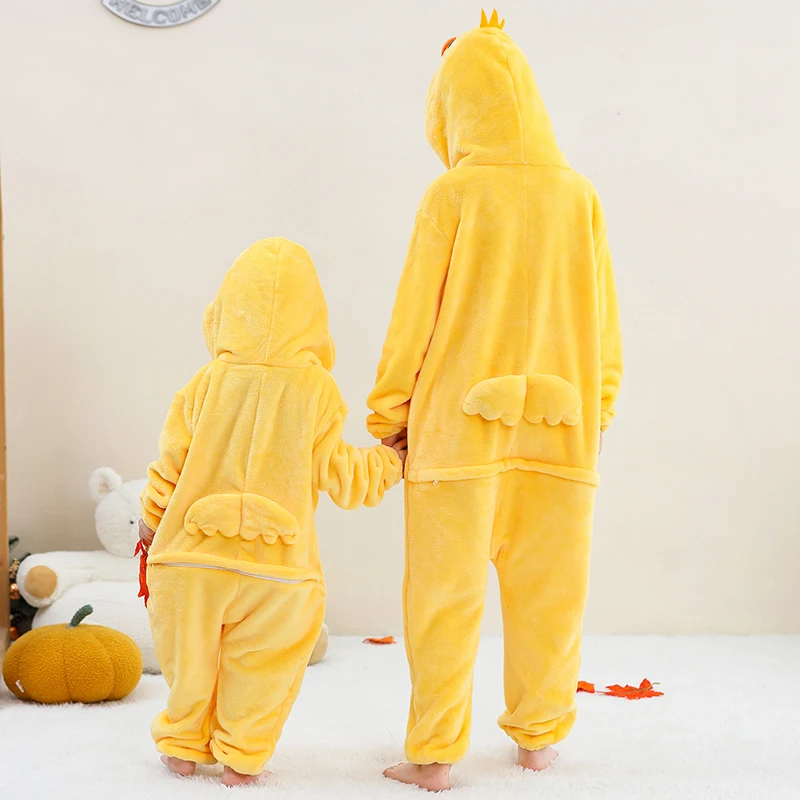 MICHLEY Carnaval Capybara Flannel Blanket Sleepers Onesie Hooded Children Costume Clothes Jumpsuit Sleepwear For Boys Girls