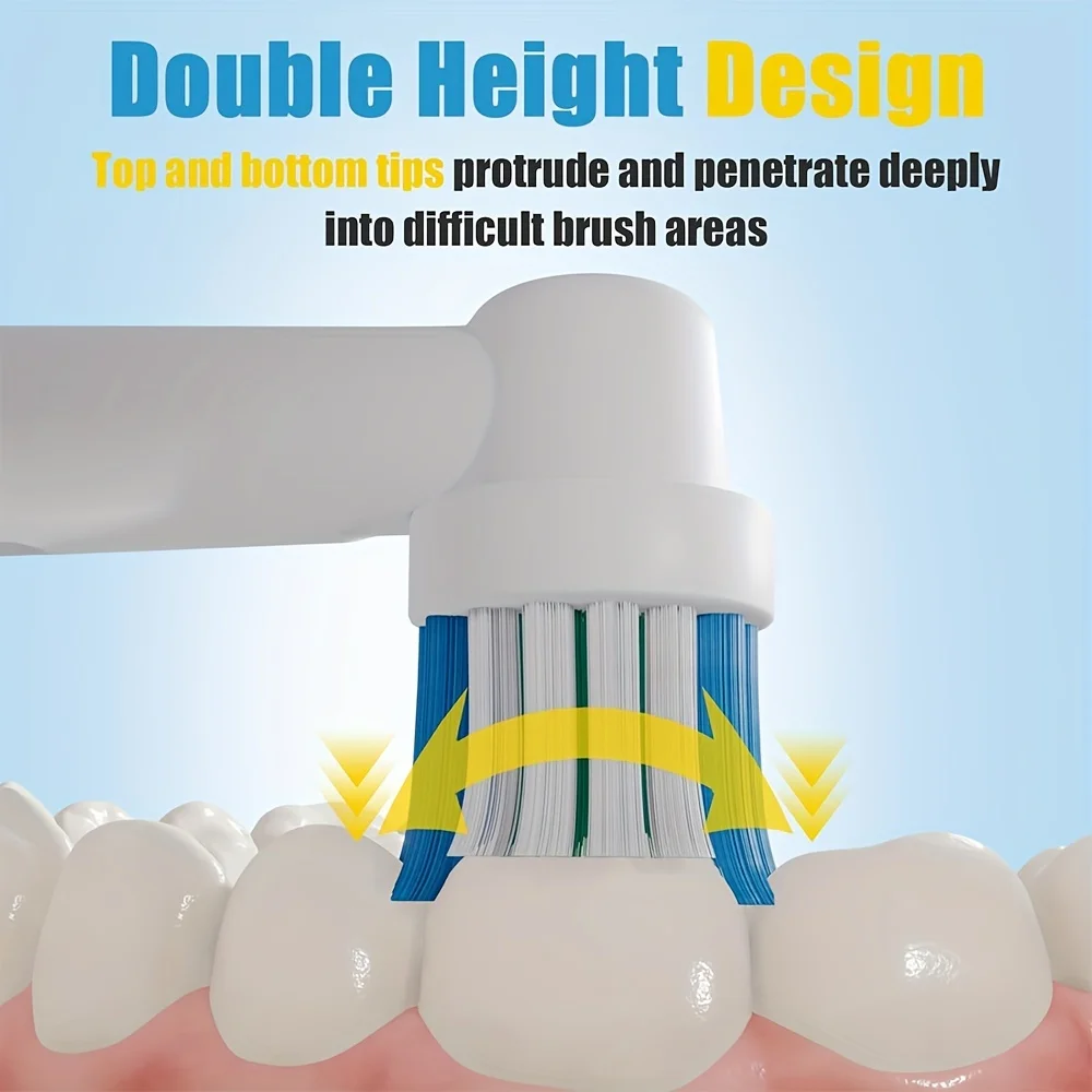 12/16pcs Replacement Toothbrush Heads for Oral-B, Refill Pro 500/1000/1500/3000/3757/5000/7000/7500/8000 D9511 D20 D25 D30 D32