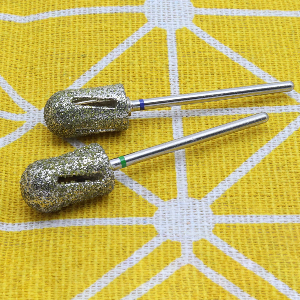 1Pc 10mm High End Diamond Pedicure Nail Bit - 60# 120#, Carbon Steel with Diamond Coating, Easy & Sharp Sanding Cap for Electric