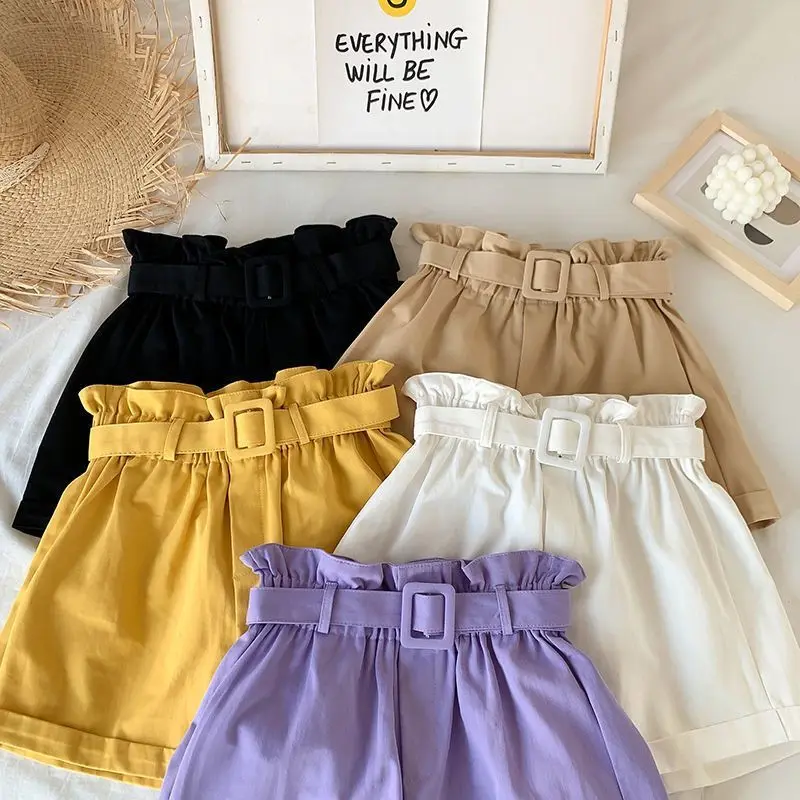 Summer Clothes for Girls Candy Color Kids Cotton Shorts for Girls Summer Casual Wear Thin Breathable Outdoor Sports Pants