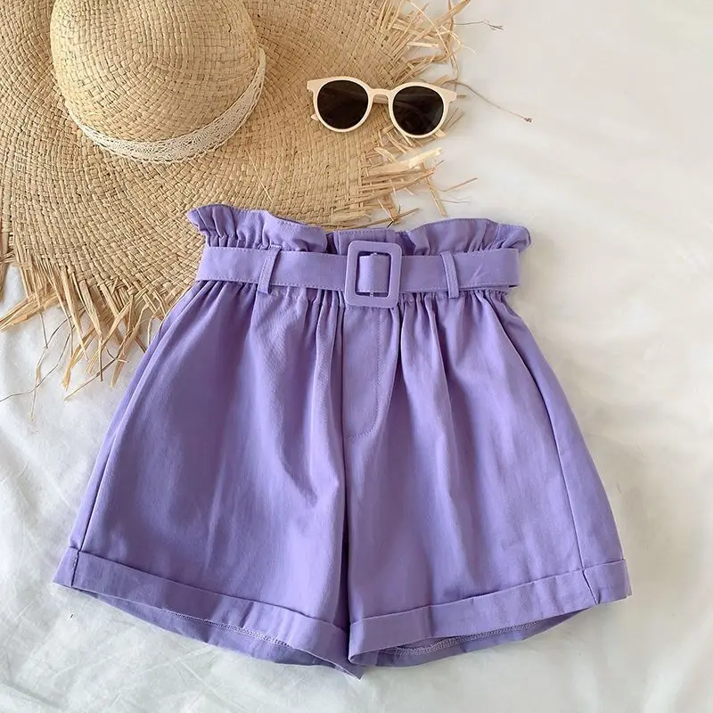 Summer Clothes for Girls Candy Color Kids Cotton Shorts for Girls Summer Casual Wear Thin Breathable Outdoor Sports Pants