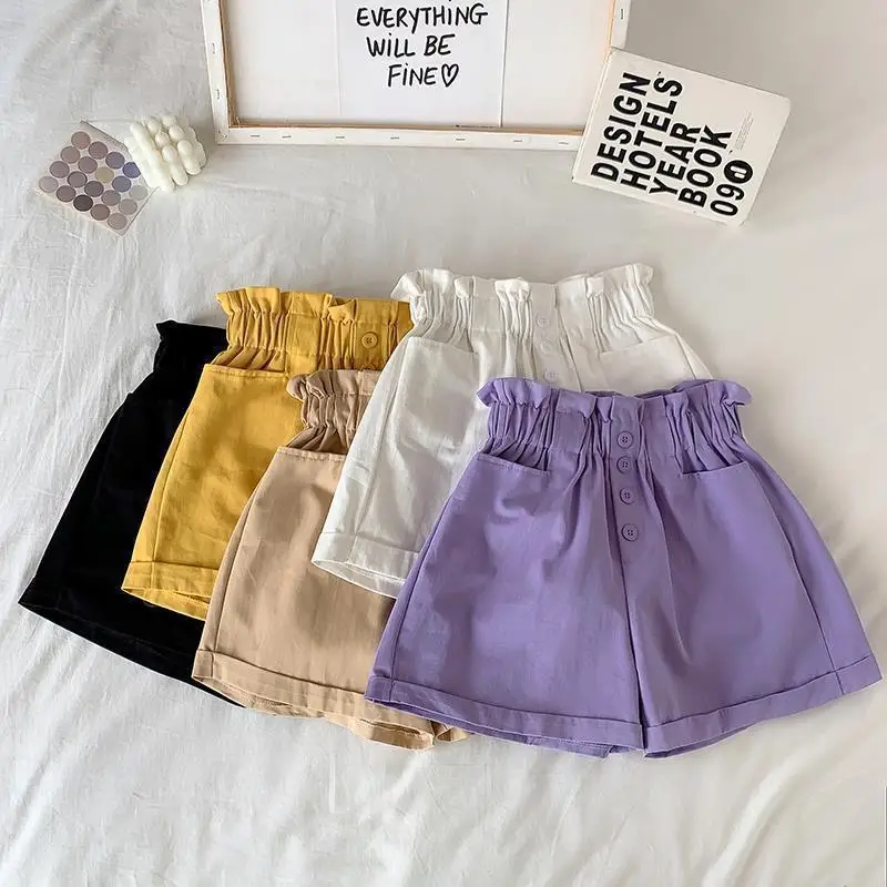 Summer Clothes for Girls Candy Color Kids Cotton Shorts for Girls Summer Casual Wear Thin Breathable Outdoor Sports Pants
