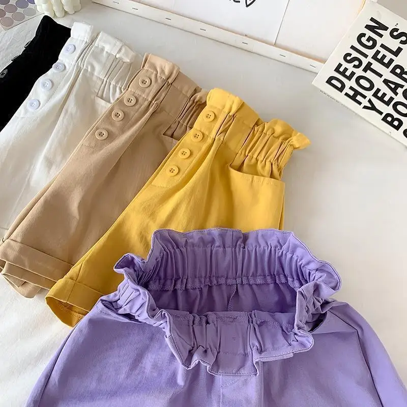 Summer Clothes for Girls Candy Color Kids Cotton Shorts for Girls Summer Casual Wear Thin Breathable Outdoor Sports Pants