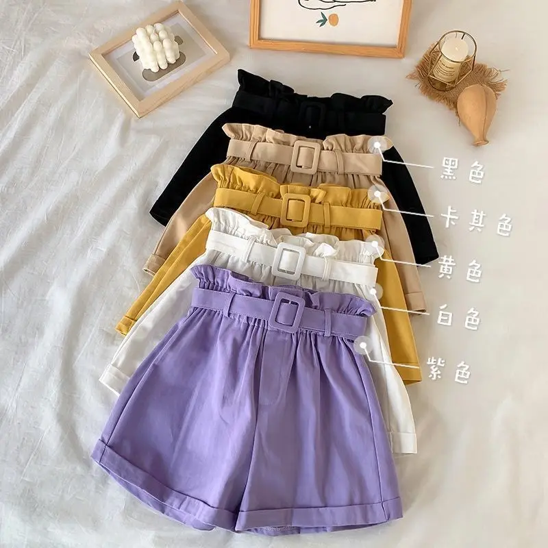 Summer Clothes for Girls Candy Color Kids Cotton Shorts for Girls Summer Casual Wear Thin Breathable Outdoor Sports Pants
