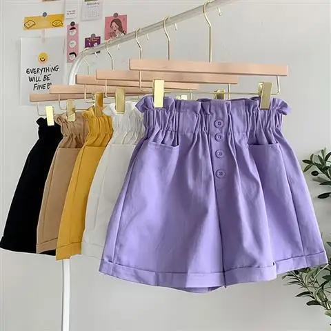 Summer Clothes for Girls Candy Color Kids Cotton Shorts for Girls Summer Casual Wear Thin Breathable Outdoor Sports Pants