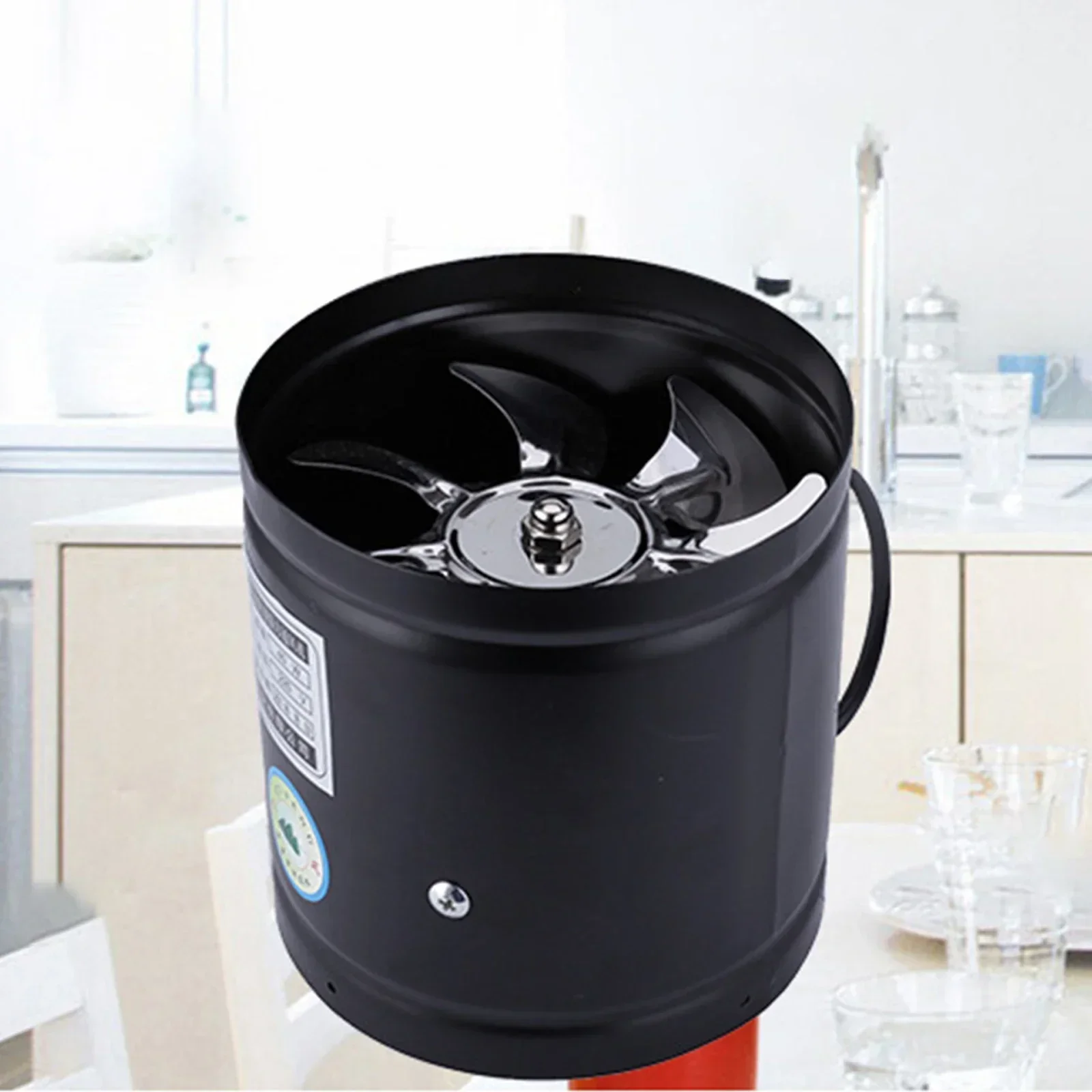 Axial Pipe Metal Blower Bathroom Fan Channel Pipe Fan 500m³/h Channel Duct Extractor Insert Exhaust Fan