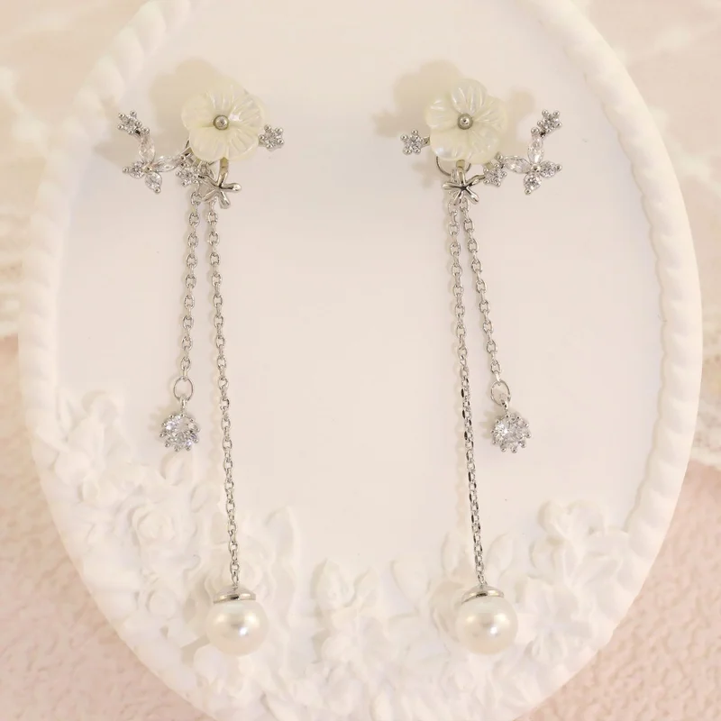 EVISPOL Elegant Floral Dangle Earrings for Women,Chic Artistic Design with 14K Golden Plated, 925 Sterling Silvery Posts Earring