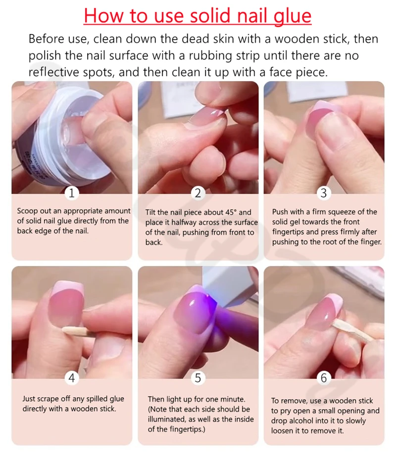 10PCS Handmade White French Press on Nails Almond Fake Nails