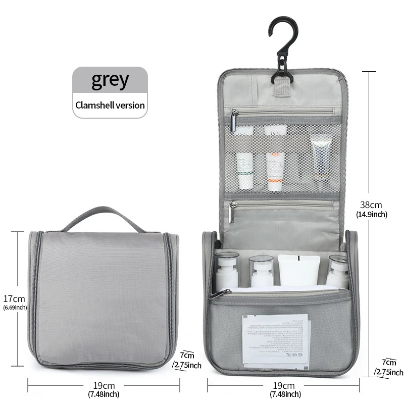 Multifunction Hanging Flip Men Travel Toiletry Bags Portable Pockets Water-Resistan Portable Shaving Kit Storage Make Up Bags