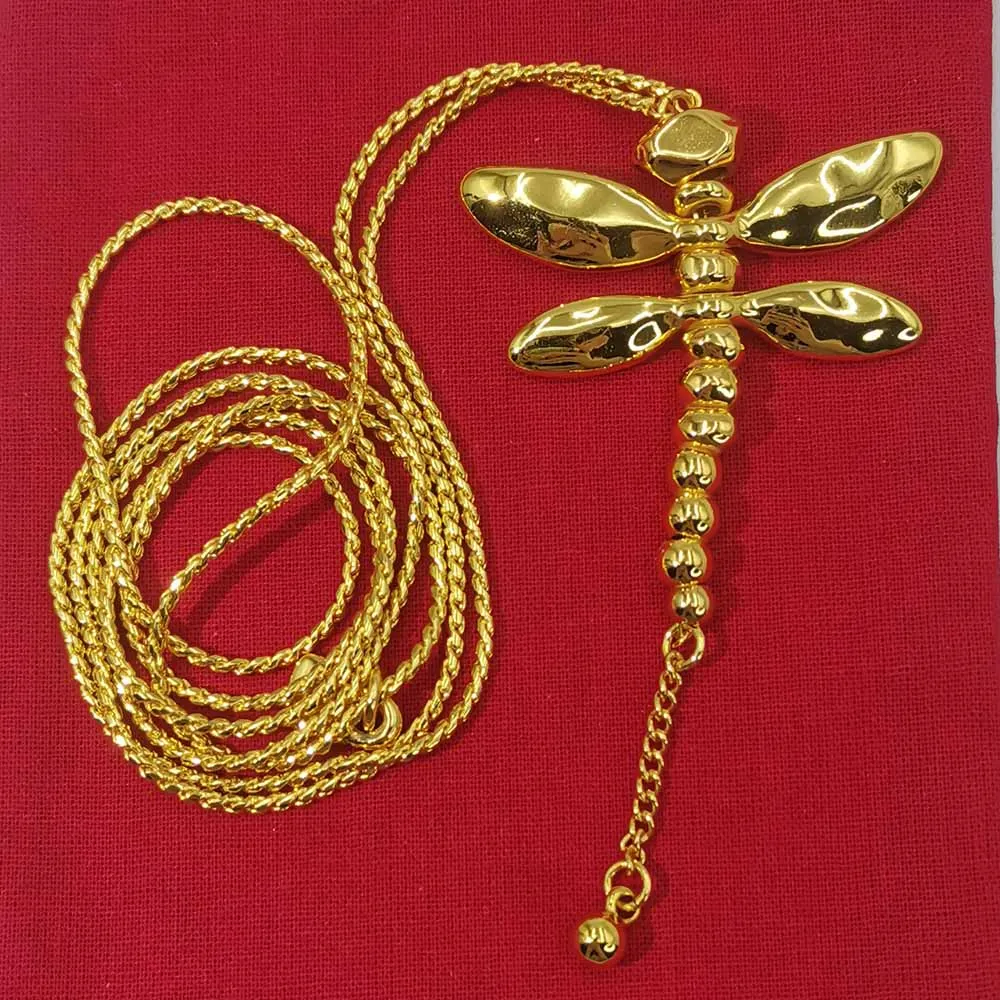 2025 Summer Hot Selling High Quality Golden Dragonfly Sweater Chain Jewelry Accessories, Surprise Gifts for Friends