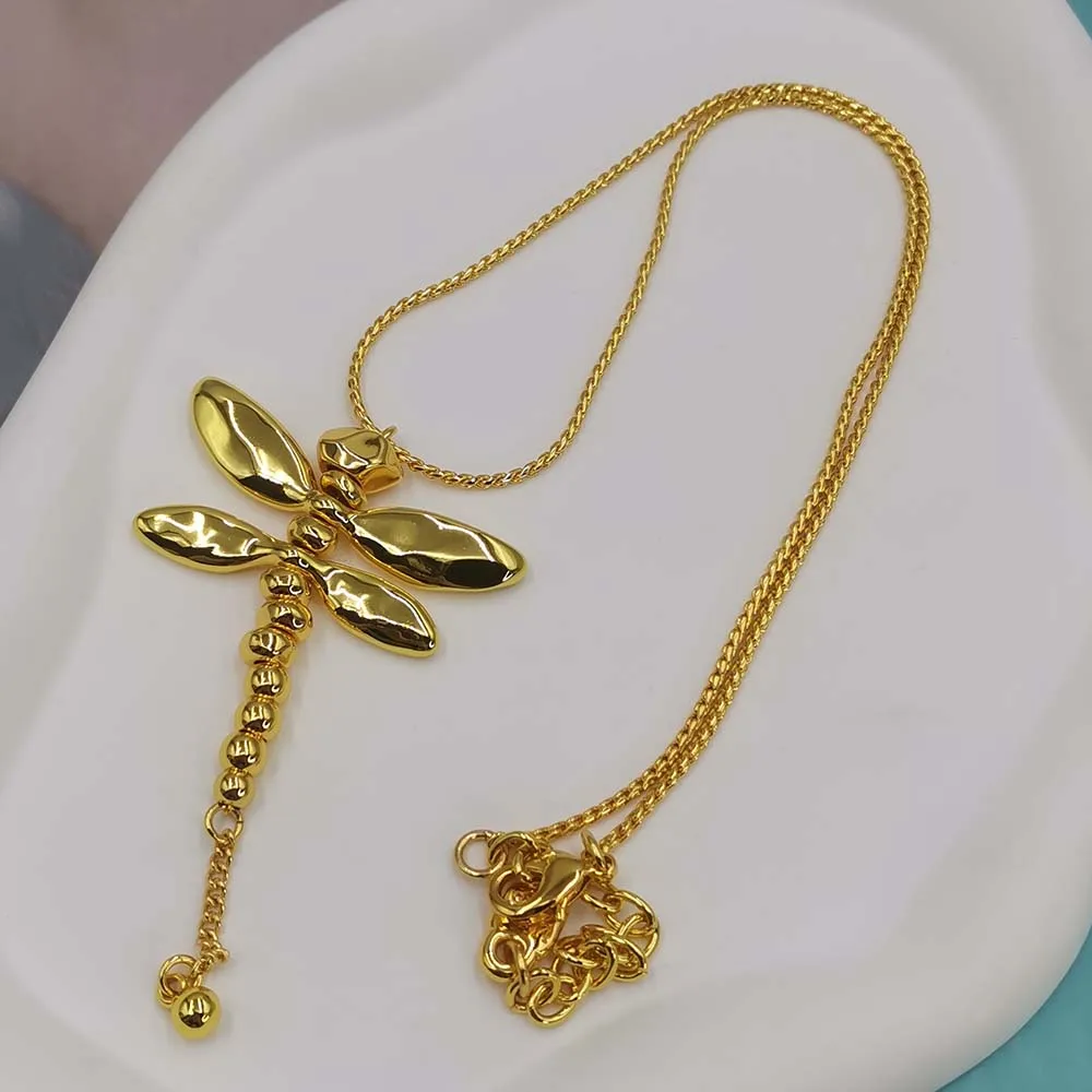 2025 Summer Hot Selling High Quality Golden Dragonfly Sweater Chain Jewelry Accessories, Surprise Gifts for Friends