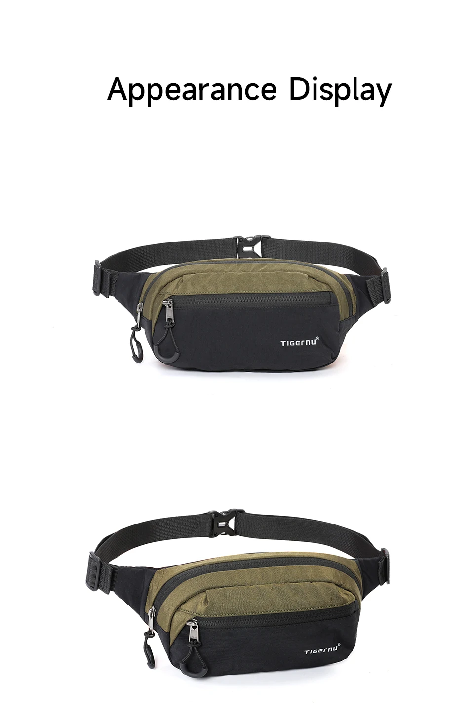 Tigernu New Light Weight Crossbody Bag Men Shoulder Bag Splashproof Waist Bag Male Multi-purpose Sling Bag