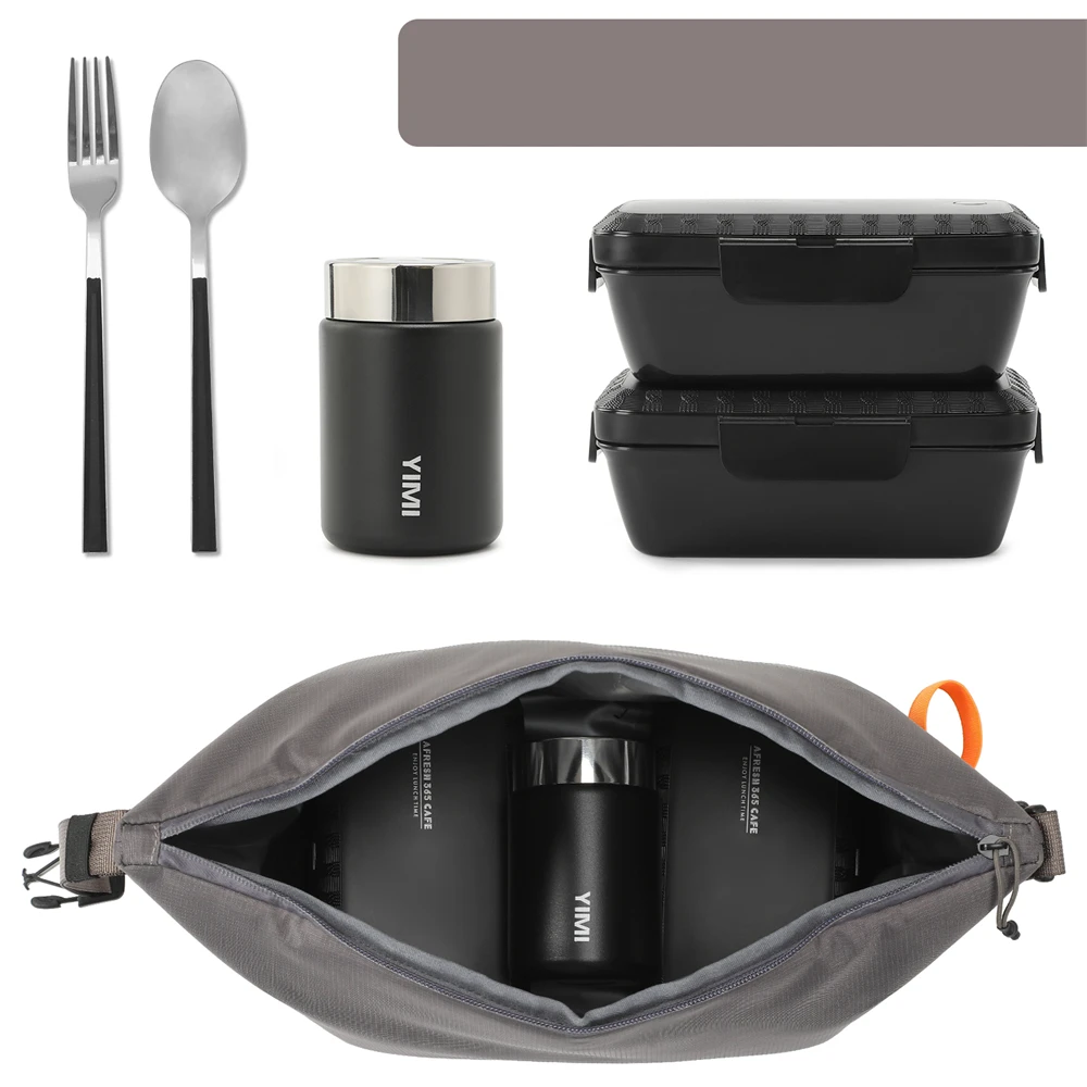1pc Larger Capacity Lunch Bag Leakproof Cooler Bag Food Lunch Containers Hand-held Bento Bag For School, Work, Office, Picnic