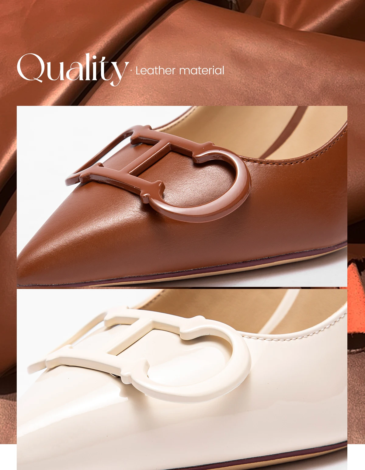 C-H Woman shoes High Heels New Pointed Metal Buckle Party Carnival Women's Shoes 9cm