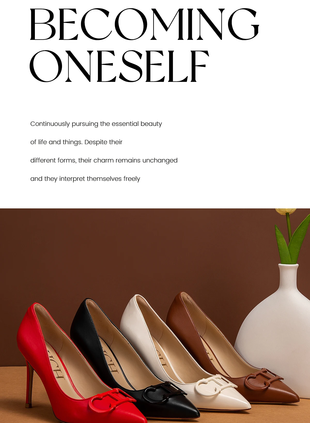 C-H Woman shoes High Heels New Pointed Metal Buckle Party Carnival Women's Shoes 9cm
