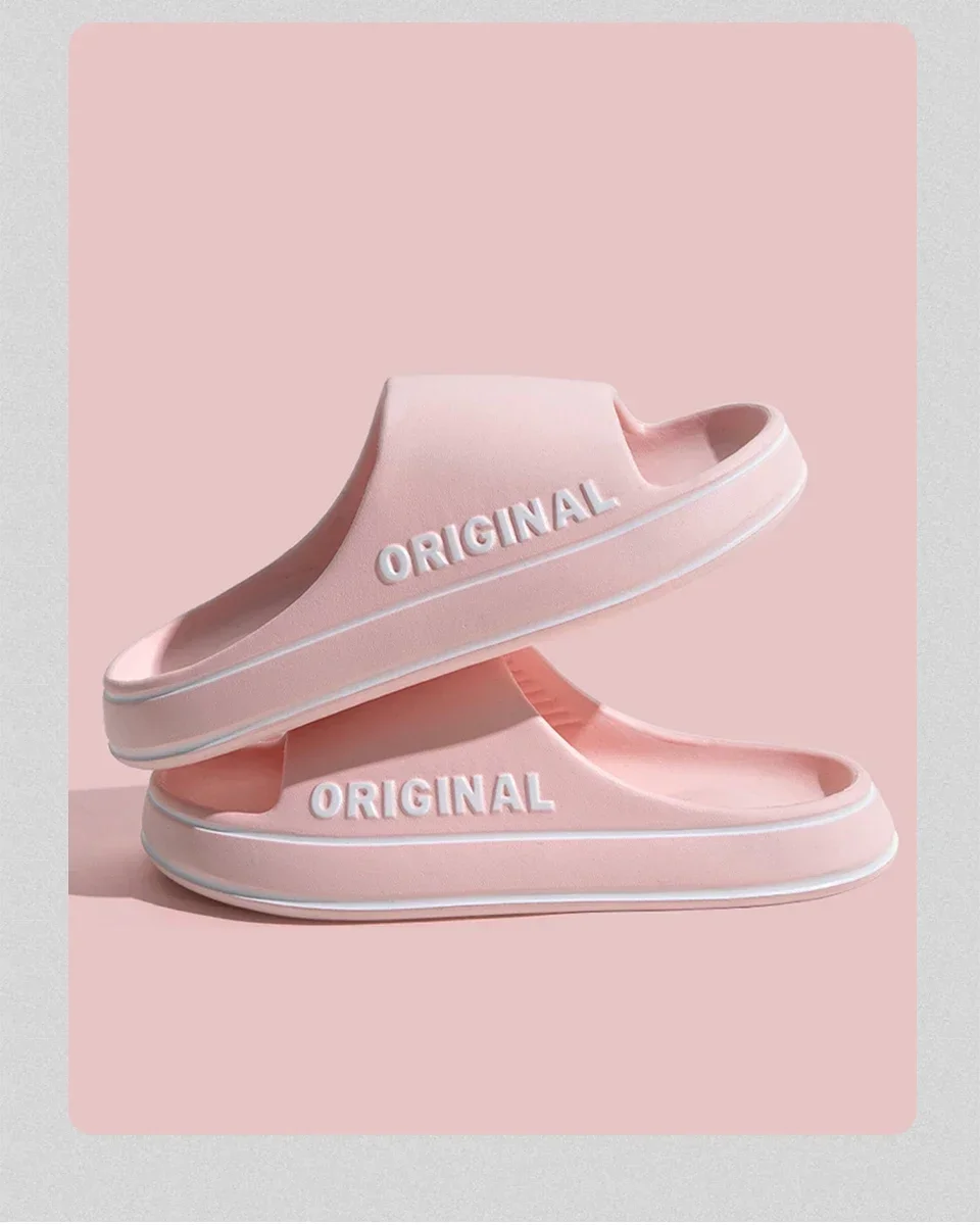 Woman Slippers Summer For Women Man Solid Women Letter Mens Shoe Thick Sole Indoor Bathroom Anti Slippers Slip Indoor House