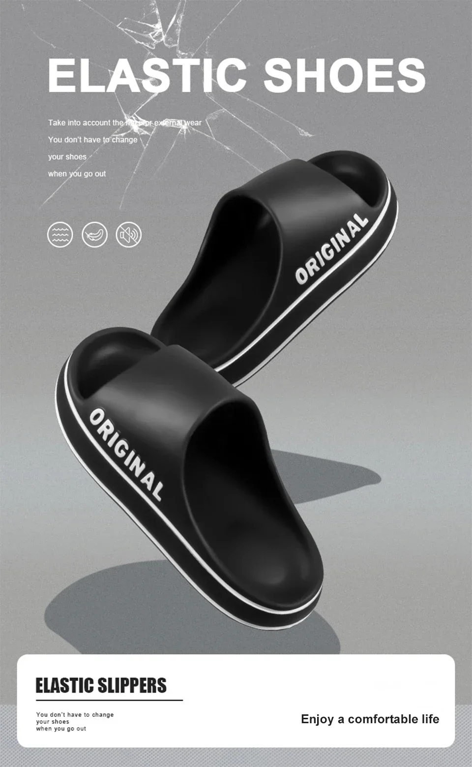Woman Slippers Summer For Women Man Solid Women Letter Mens Shoe Thick Sole Indoor Bathroom Anti Slippers Slip Indoor House